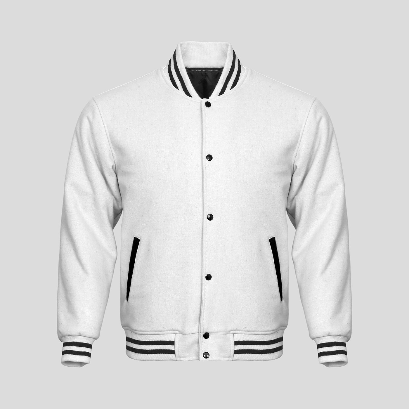 Complete Wool White Varsity Jacket