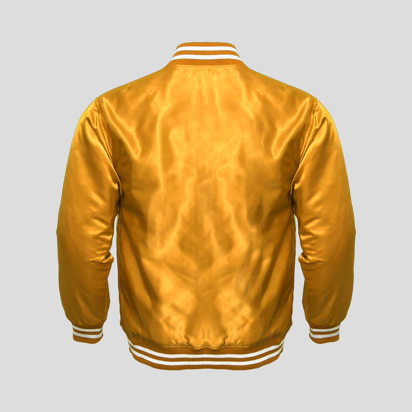 Gold Satin Baseball Jacket