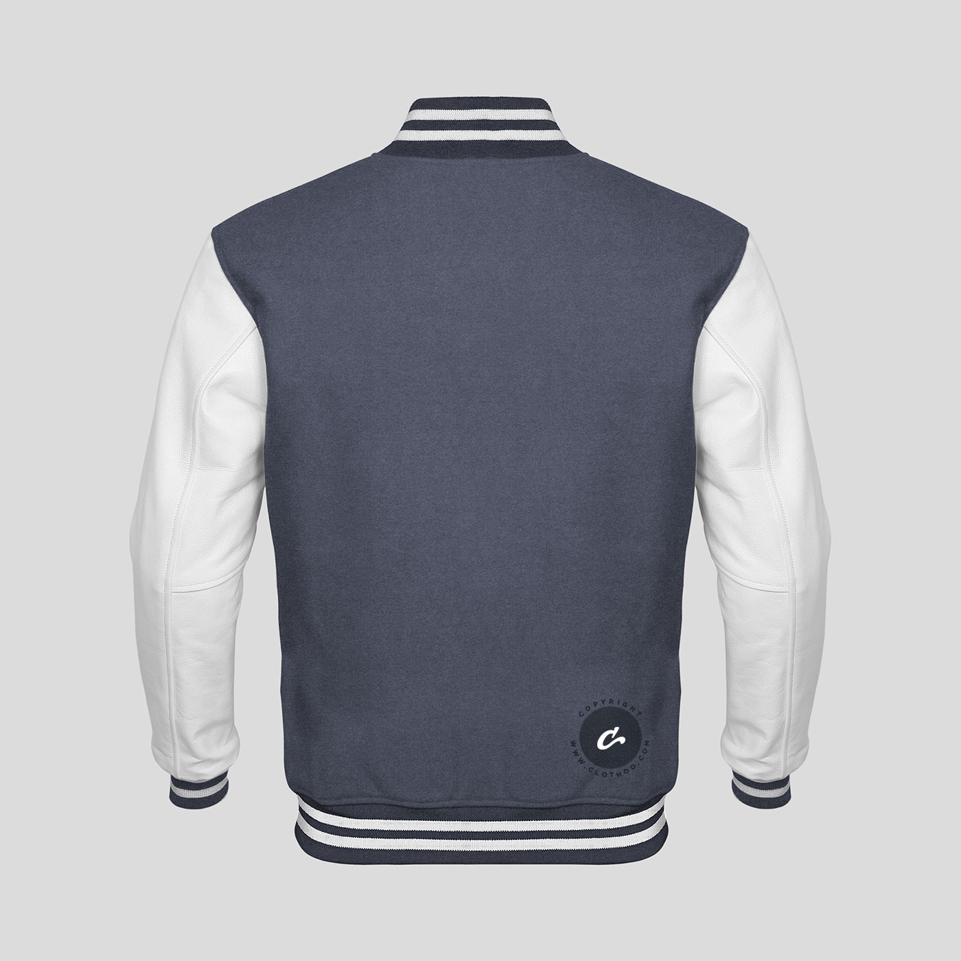 Dark Grey & White Varsity Jacket