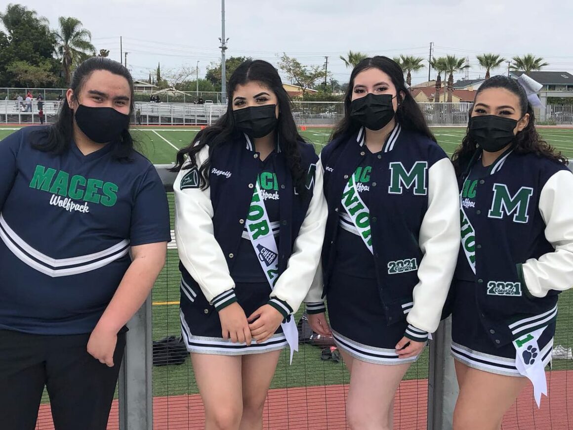 Cheer Team and Senior Class of 2026 - 2027 wearing Clothoo made jackets.