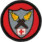 Embroidered torch patch