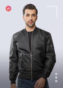 nylon bomber jacket from https://clothoo.com