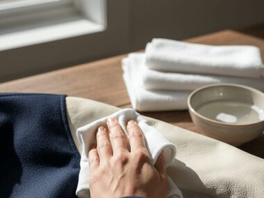 Varsity Jacket Leather Sleeves Cleaning Process