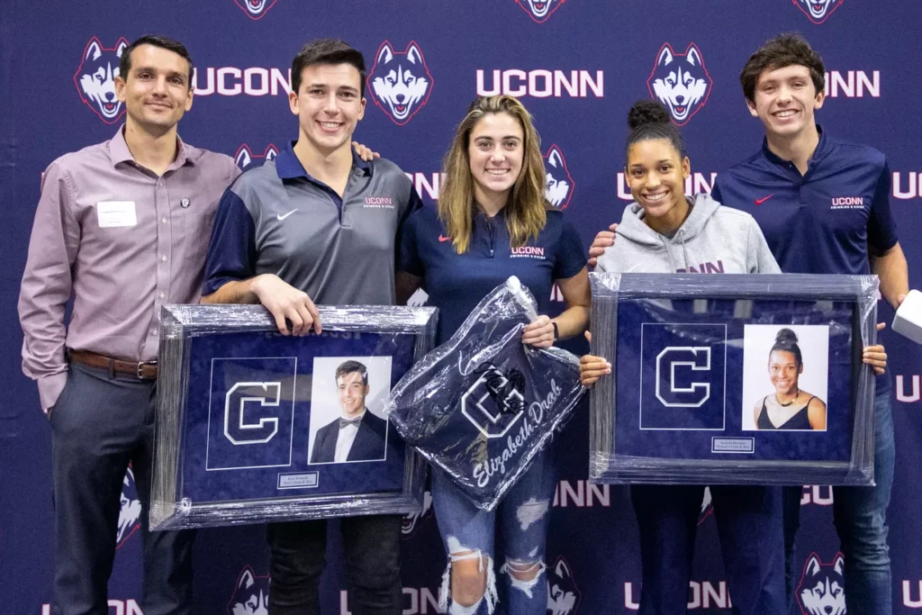 Students receive their letters from the school