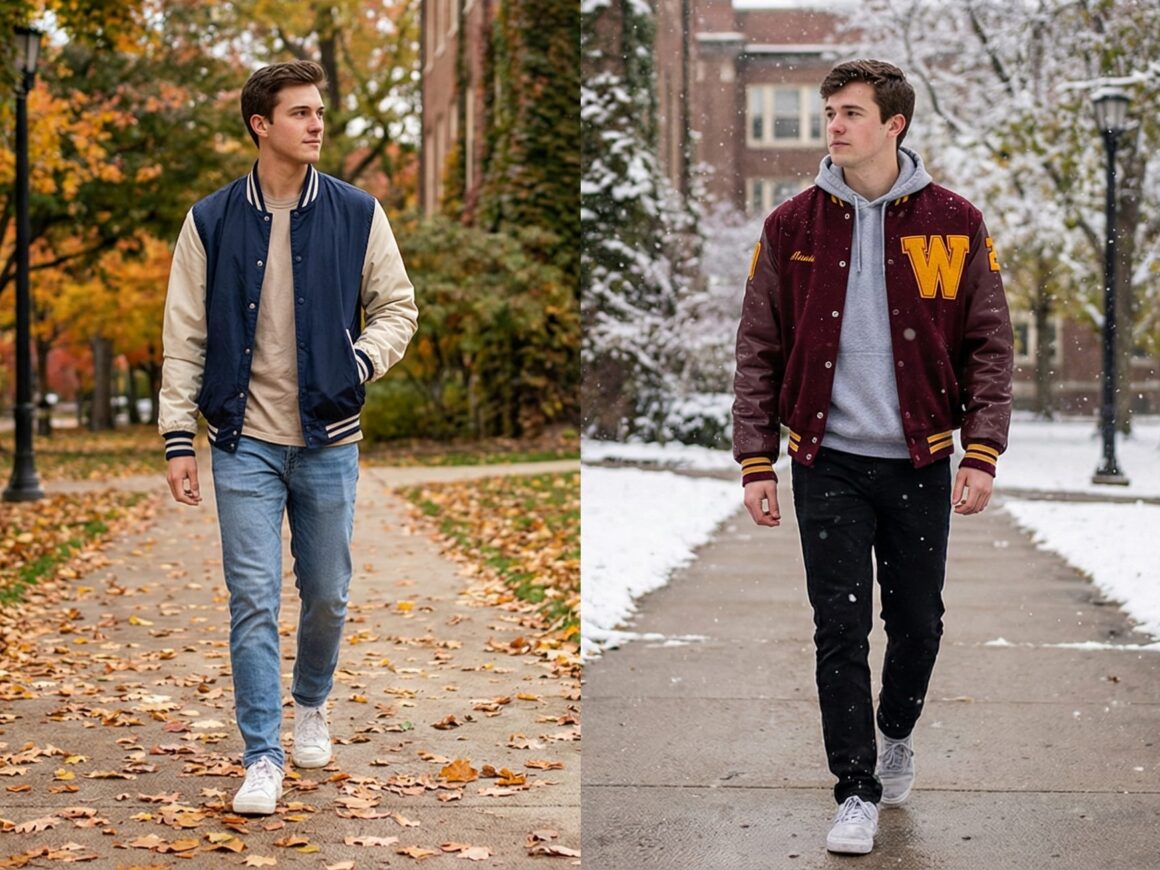 Lightweight jacket in fall and heavyweight jacket in winter