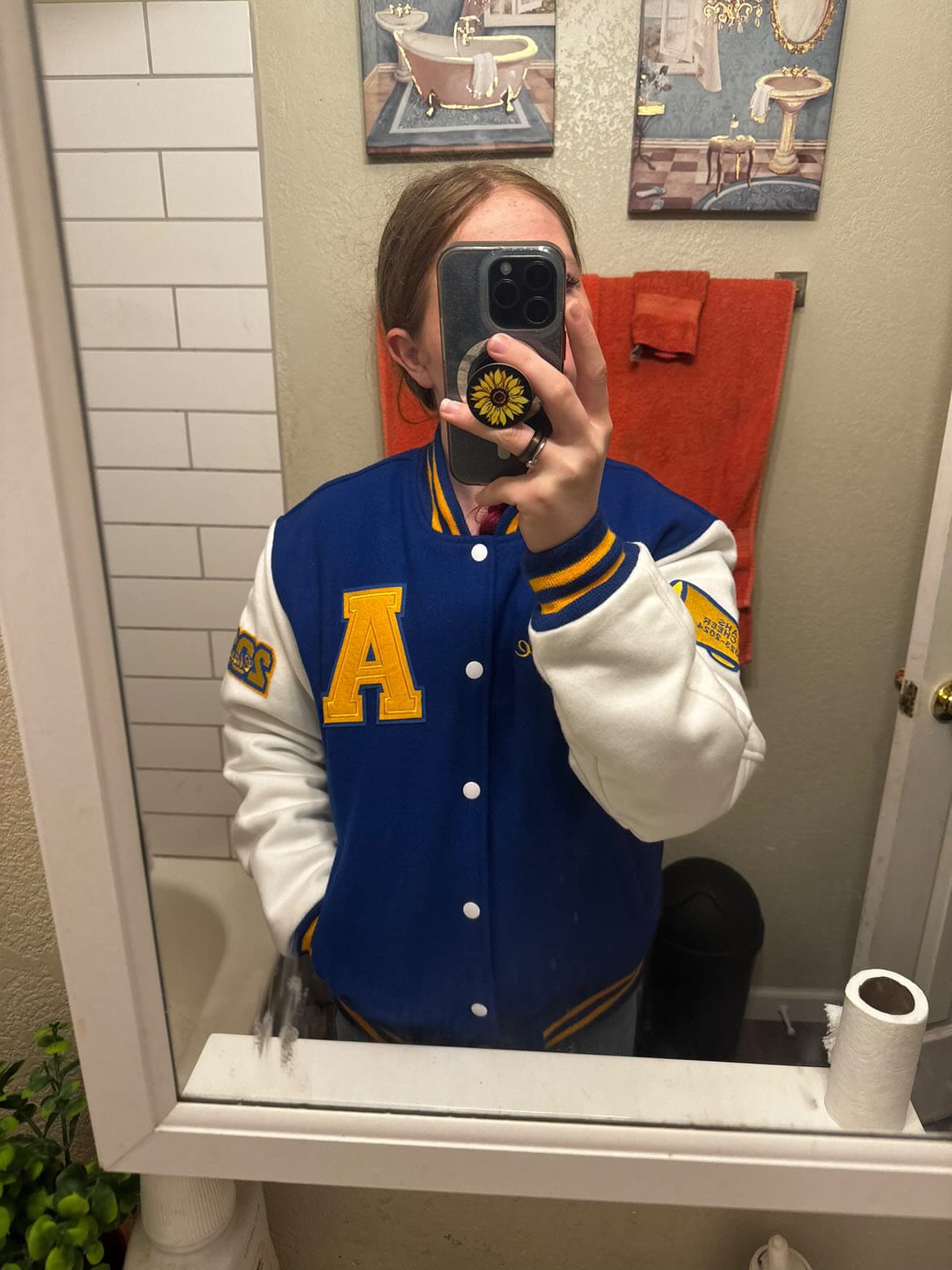Student Taking Selfie Custom Letterman Jacket Clothoo