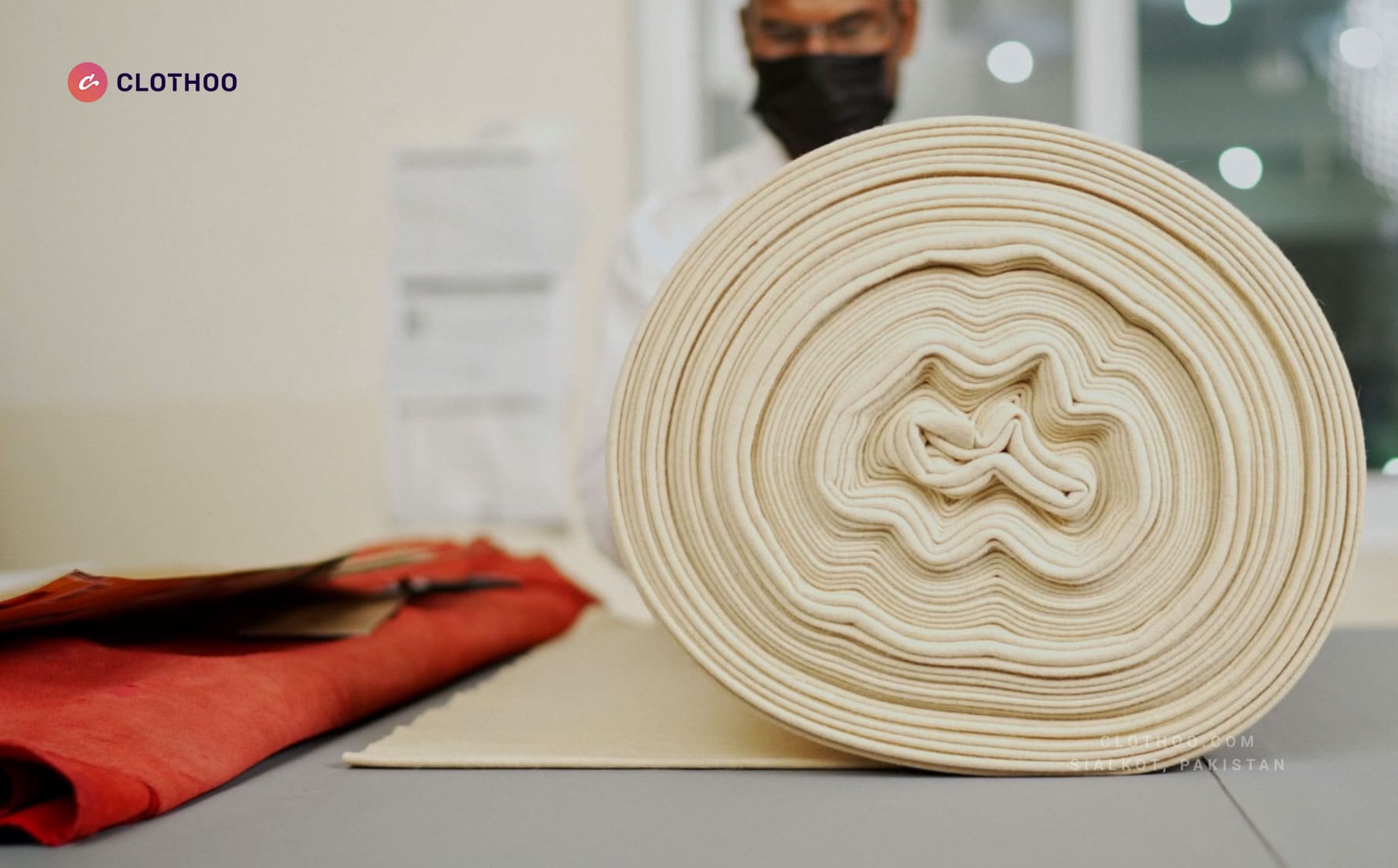 Inspecting Melton wool