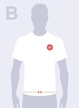 Diagram showing how to measure the natural waistline.