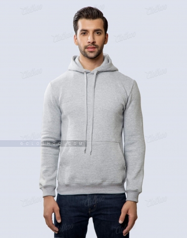 Light Grey Custom Fleece Pullover Hoodie Light Grey Custom Fleece Pullover Hoodie