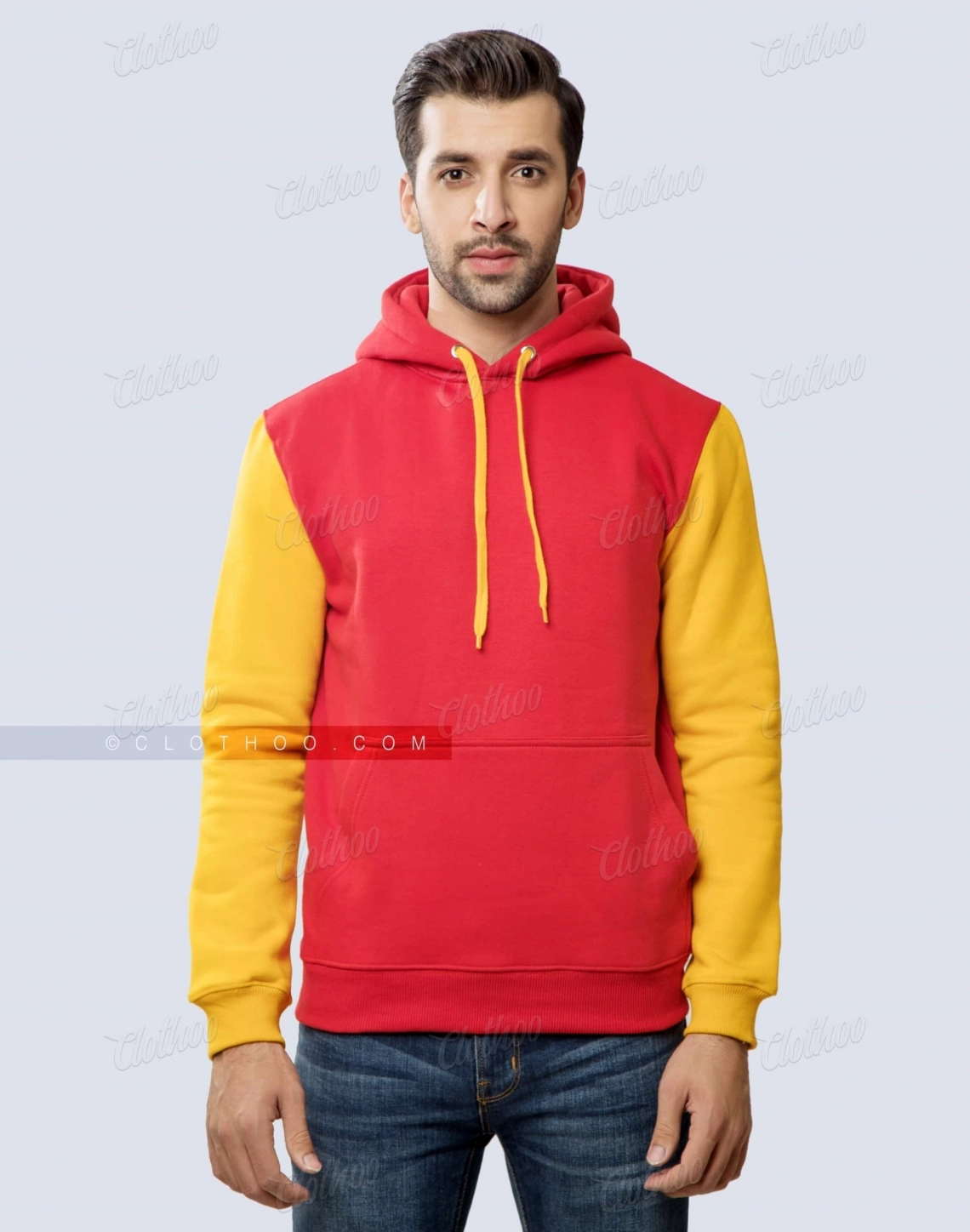 Custom Pullover Hoodie in Red Gold