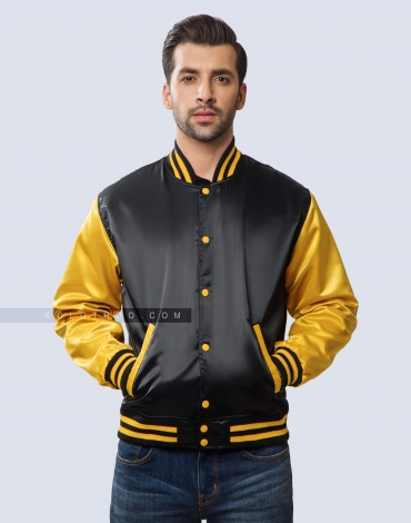 Black and Gold Satin Jacket