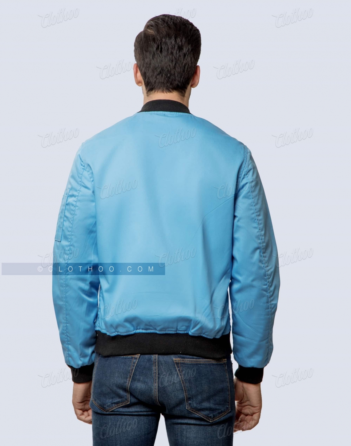 Cotton Twill Bomber Jacket For Men Back