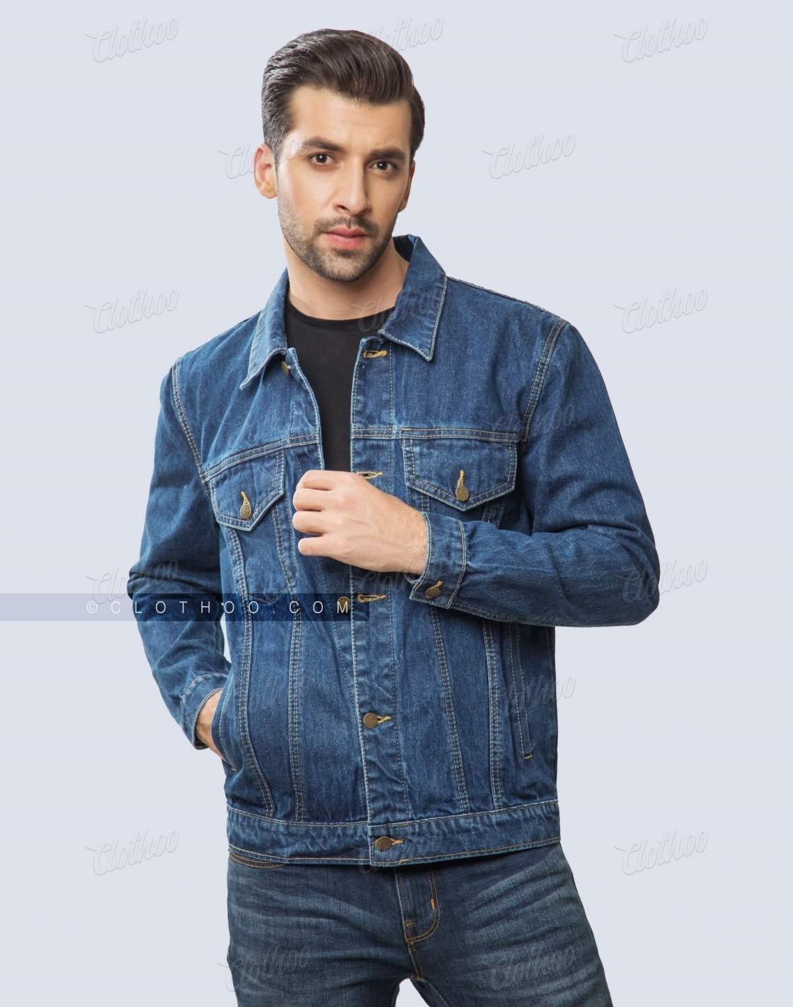 Blue Denim Jacket For Mens Casual
