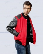 Woo Shoulder Emphasis Varsity Jacket