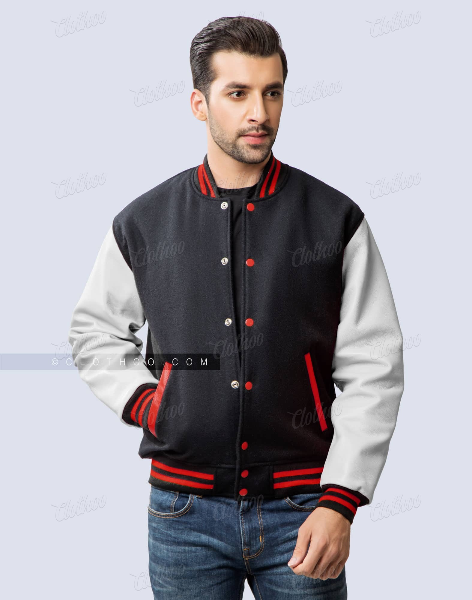 Designer Letterman Jacket Mens Leather Sleeves | Clothoo