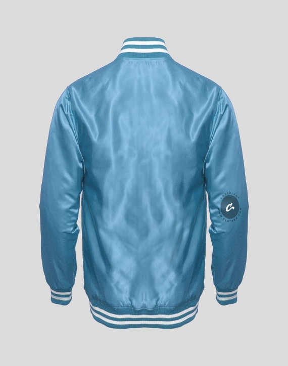 Light Blue Letterman Baseball Varsity Jacket - Maker of Jacket