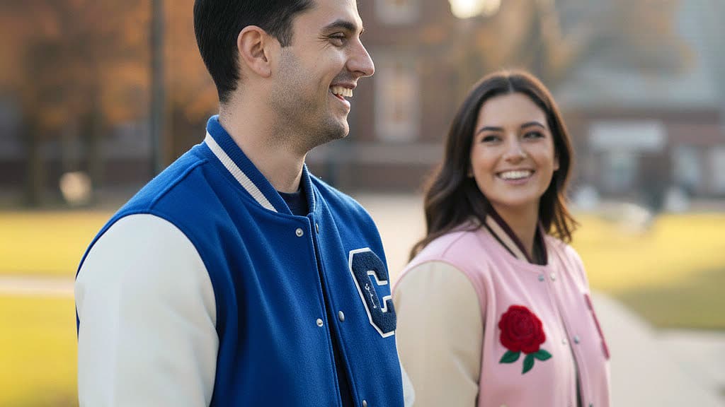  Varsity and letterman jackets in wool and leather, XS-6XL, in stock at Clothoo