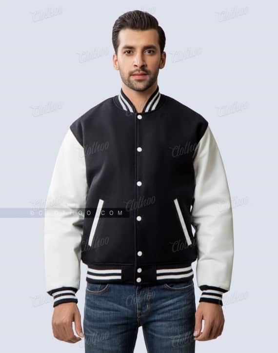 Black and White Letterman Jacket for High Schools | Clothoo