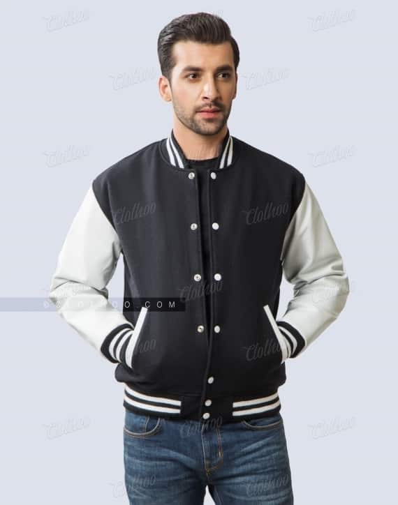 Black and White Letterman Jacket for High Schools | Clothoo