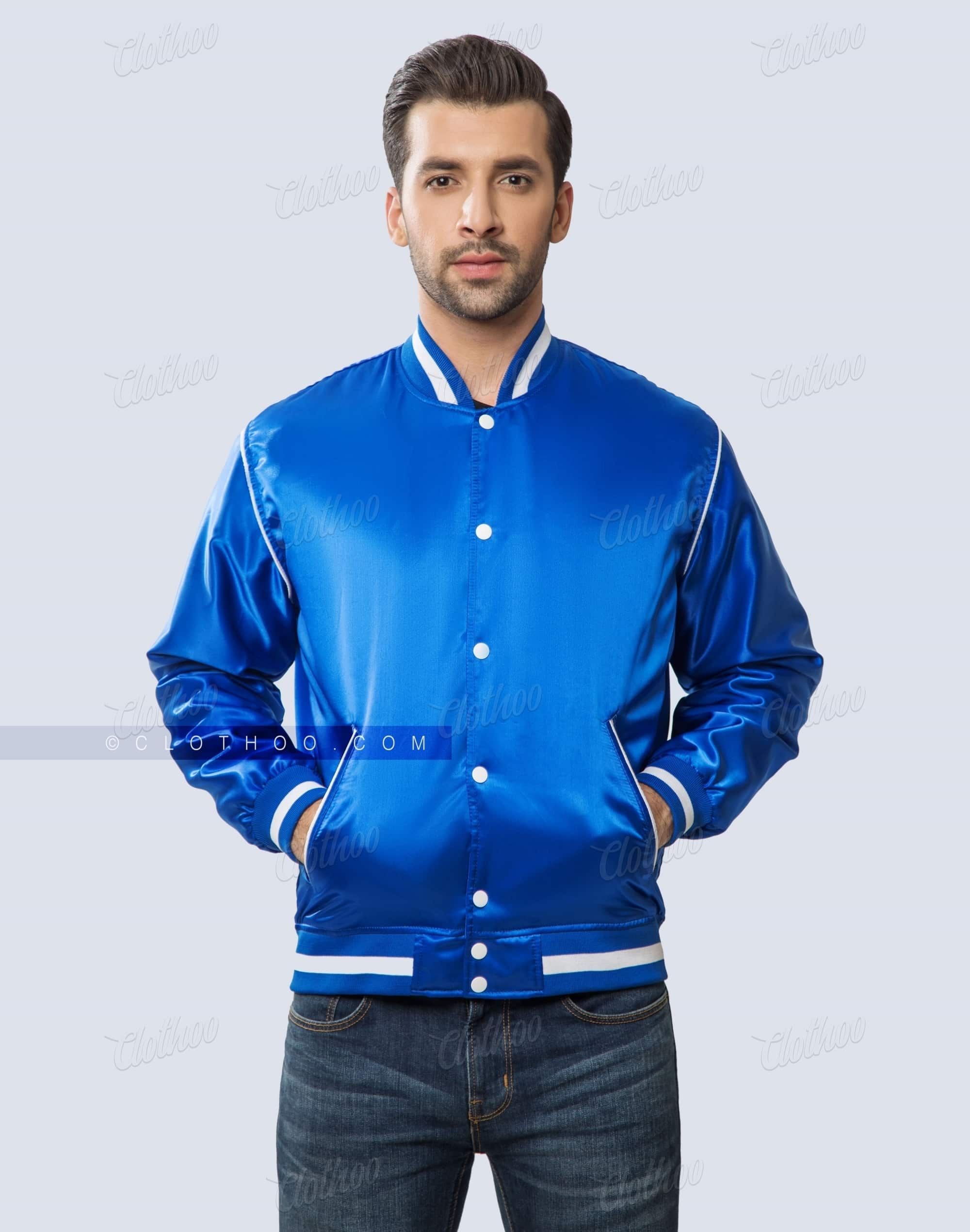 Satin Jacket with Piping for Mens & Women | Clothoo