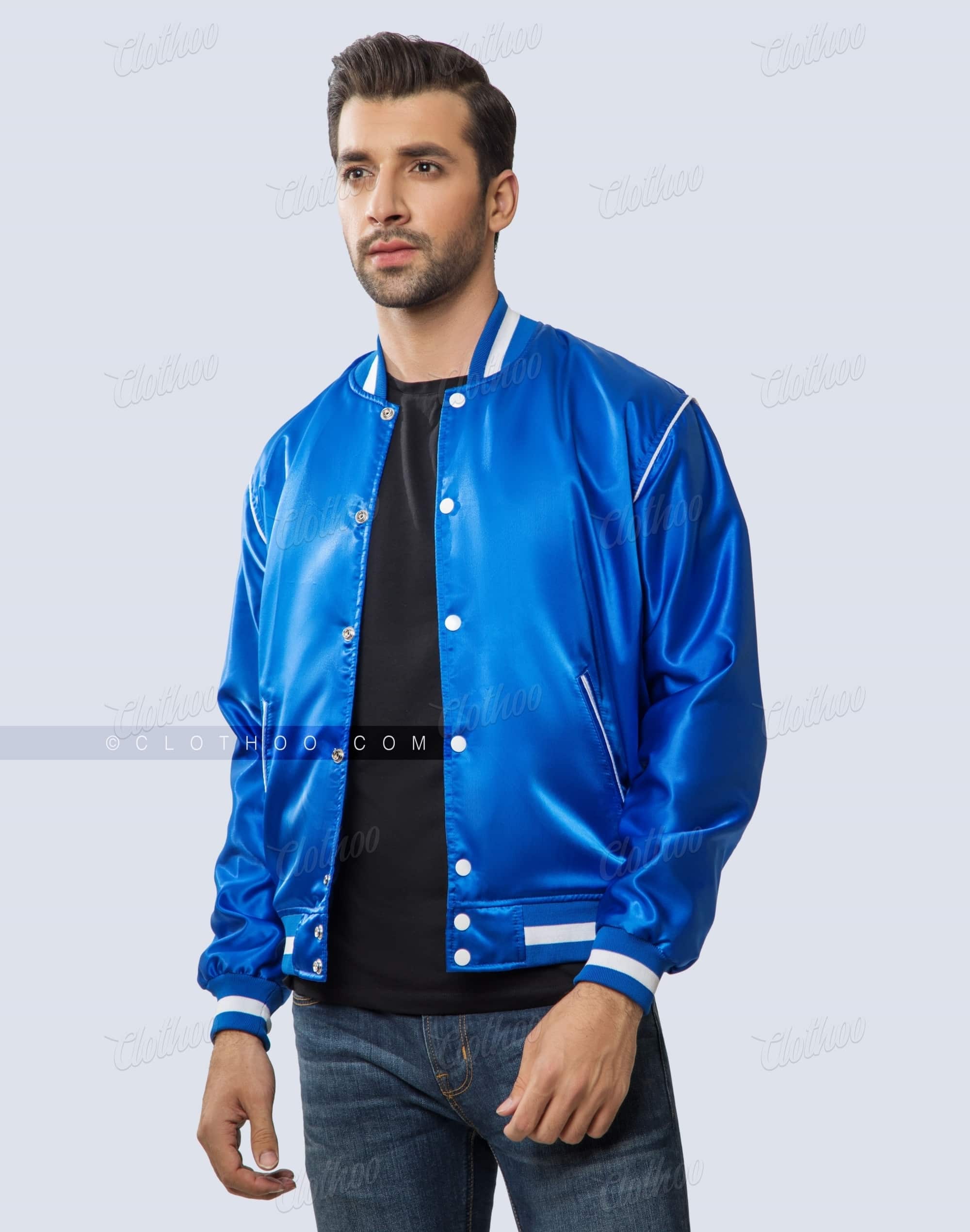 Satin Jacket With Piping For Mens & Women | Clothoo