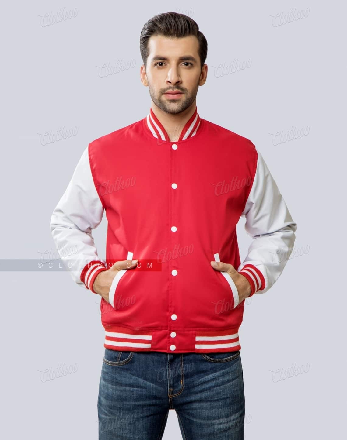 Baseball Varsity Jackets Red & White Varsity Jacket | Clothoo