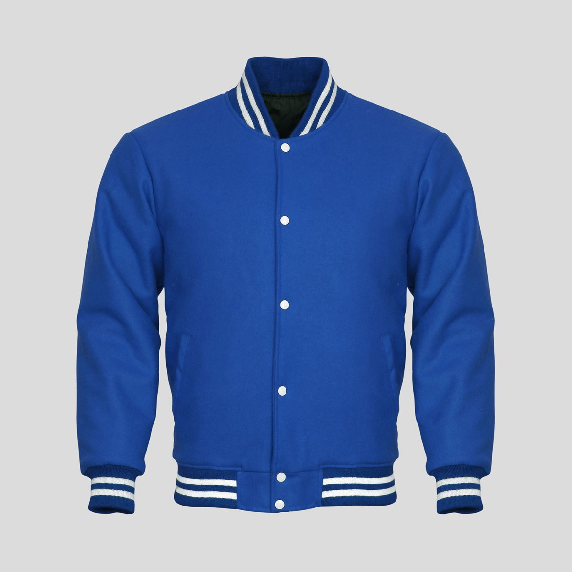 Complete Wool Blue Varsity Jacket | Clothoo